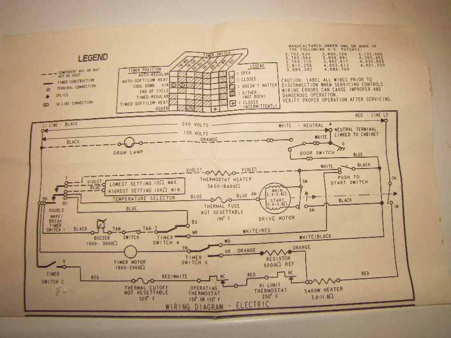 Kenmore Dryer Model 110 Wiring Diagram Kenmore Dryer Model ...